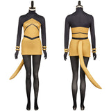Hollow Knight: Silksong(2025) Shakra Tenue Jaune et Noire Cosplay Costume