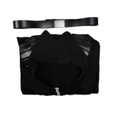 Hommme Les Bad Guys 2(2025) M. Loup Combinaison Noire avec Cape Cosplay Costume