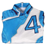 Human Torch Combinaison Blanche et Bleue Cosplay Costume