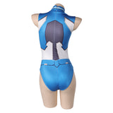 Invisible Woman Susan Storm Maillot de Bain Bleu One Piece Cosplay Costume