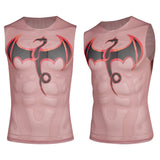 Iron Fist Gilet Tatouage Imprimé Rouge Cosplay Costume