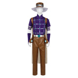 JoJo‘s Bizarre Adventure Gyro Zeppeli Tenue Violette et Brune Cosplay Costume