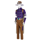 JoJo‘s Bizarre Adventure Gyro Zeppeli Tenue Violette et Brune Cosplay Costume