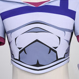 JoJo’s Bizarre Adventure Johnny Joestar Tenue Blanche et Bleue Cosplay Costume