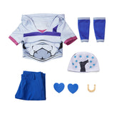 JoJo’s Bizarre Adventure Johnny Joestar Tenue Blanche et Bleue Cosplay Costume