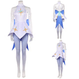 Knights of Guinevere(2025) Guinevere Tenue Blanche Imprimée Cosplay Costume
