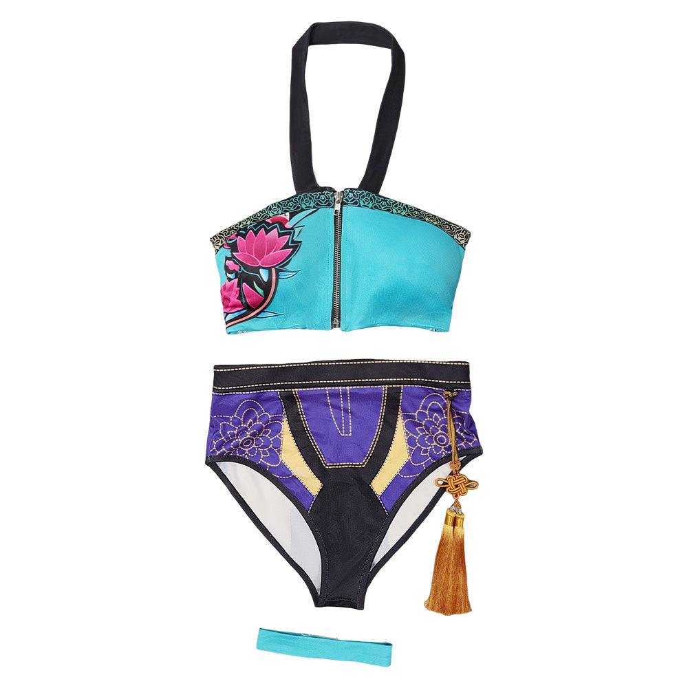 Maillot De Bain Cosplay 3PCS Bikini Fille Enfant - Haut Jupe Et Bas Pour Fêtes Halloween Noël