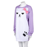 KPop Demon Hunters(2025) Mira Pyjama Violet et Blanc Cosplay Costume