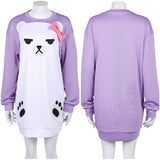 KPop Demon Hunters(2025) Mira Pyjama Violet et Blanc Cosplay Costume