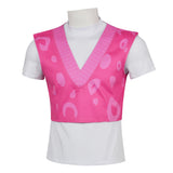 Kpop Demon Hunters(2025) Mystery Saja Gilet Rose Haut Blanc Cosplay Costume