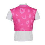 Kpop Demon Hunters(2025) Mystery Saja Gilet Rose Haut Blanc Cosplay Costume