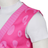 Kpop Demon Hunters(2025) Mystery Saja Gilet Rose Haut Blanc Cosplay Costume