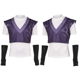 Kpop Demon Hunters(2025) Mystery Saja Gilet Violet Haut Blanc Cosplay Costume