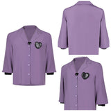 Kpop Demon Hunters(2025) Romance Saja Chemise Violette Cosplay Costume