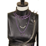 Kpop Demon Hunters(2025) Rumi Tenue Noire en Cuir Cosplay Costume