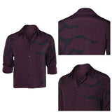 KPop Demon Hunters(2025) Saja Boys Jinu Chemise Imprimée Noire et Violette Cosplay Costume