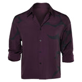 KPop Demon Hunters(2025) Saja Boys Jinu Chemise Imprimée Noire et Violette Cosplay Costume