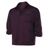 KPop Demon Hunters(2025) Saja Boys Jinu Chemise Imprimée Noire et Violette Cosplay Costume