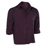 KPop Demon Hunters(2025) Saja Boys Jinu Chemise Imprimée Noire et Violette Cosplay Costume