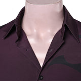 KPop Demon Hunters(2025) Saja Boys Jinu Chemise Imprimée Noire et Violette Cosplay Costume