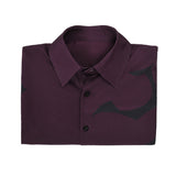 KPop Demon Hunters(2025) Saja Boys Jinu Chemise Imprimée Noire et Violette Cosplay Costume