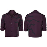 KPop Demon Hunters(2025) Saja Boys Jinu Chemise Imprimée Noire et Violette Cosplay Costume