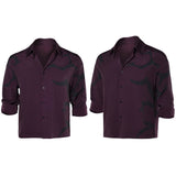 KPop Demon Hunters(2025) Saja Boys Jinu Chemise Imprimée Noire et Violette Cosplay Costume