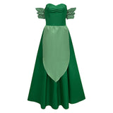 La Belle et la Bête Claudette Robe Verte Cosplay Costume
