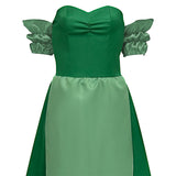 La Belle et la Bête Claudette Robe Verte Cosplay Costume