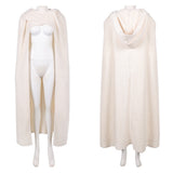 La Guerre des Étoiles Padme Amidala Naberrie Cape Blanche à Capuche Cosplay Costume