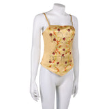 La Guerre des Étoiles Padme Amidala Naberrie Corset Jaune Cosplay Costume