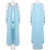 La Guerre des Étoiles Padme Amidala Naberrie Robe Bleue Cosplay Costume