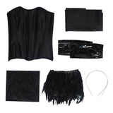 La Guerre des Étoiles Padme Amidala Naberrie Robe de Cour Noire Cosplay Costume