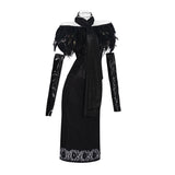 La Guerre des Étoiles Padme Amidala Naberrie Robe de Cour Noire Cosplay Costume