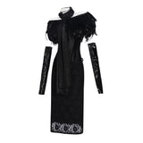 La Guerre des Étoiles Padme Amidala Naberrie Robe de Cour Noire Cosplay Costume