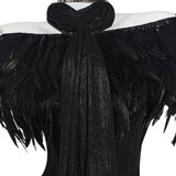 La Guerre des Étoiles Padme Amidala Naberrie Robe de Cour Noire Cosplay Costume