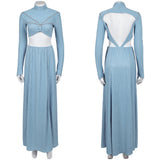 La Guerre des Étoiles Padme Amidala Naberrie Tenue Bleue Cosplay Costume