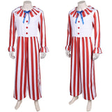 La Nuit des Clowns(2025) Flando the Clown Tenue Rouge et Blanche Cosplay Costume
