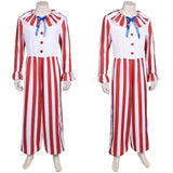 La Nuit des Clowns(2025) Flando the Clown Tenue Rouge et Blanche Cosplay Costume