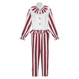 La Nuit des Clowns(2025) Flando the Clown Tenue Rouge et Blanche Cosplay Costume