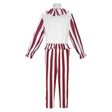 La Nuit des Clowns(2025) Flando the Clown Tenue Rouge et Blanche Cosplay Costume
