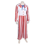 La Nuit des Clowns(2025) Flando the Clown Tenue Rouge et Blanche Cosplay Costume