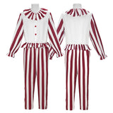 La Nuit des Clowns(2025) Flando the Clown Tenue Rouge et Blanche Cosplay Costume