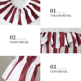 La Nuit des Clowns(2025) Flando the Clown Tenue Rouge et Blanche Cosplay Costume