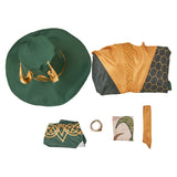 Loki Maillot de Bain Short+Veste Vert et Jaune Cosplay Costume