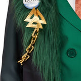 Loki Président Tenue Verte Cosplay Costume