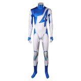 Mister Fantastic Reed Richards Tenue Blanche et Bleue Cosplay Costume