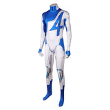 Mister Fantastic Reed Richards Tenue Blanche et Bleue Cosplay Costume