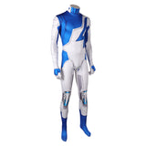 Mister Fantastic Reed Richards Tenue Blanche et Bleue Cosplay Costume