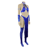 Mortal Kombat 2 Kitana Tenue de Danseuse Bleue Cosplay Costume